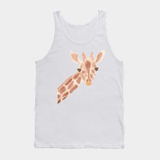 Watercolor Giraffe portrait Tank Top